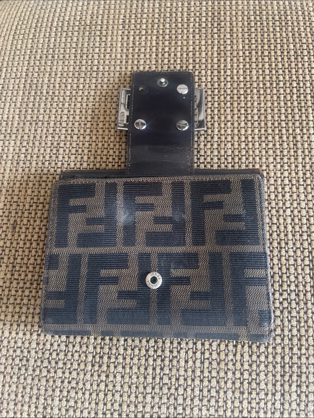 Authentic Vintage Fendi Zucca Canvas Wallet Designer, Y2K, Luxury - Picture 7 of 11